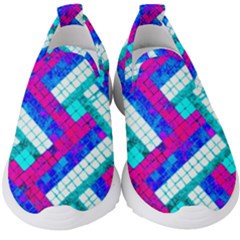 Pop Art Mosaic Kids  Slip On Sneakers