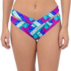 Pop Art Mosaic Double Strap Halter Bikini Bottom