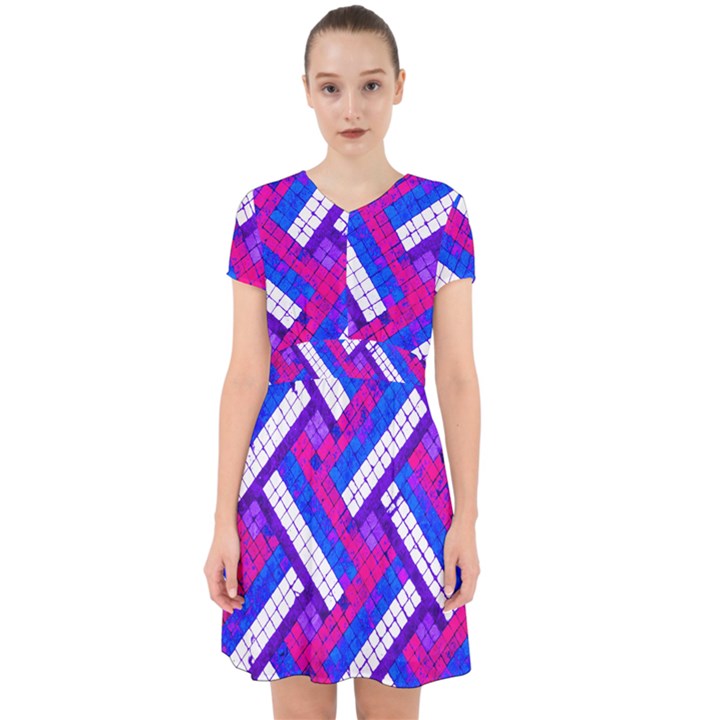 Pop Art Mosaic Adorable in Chiffon Dress