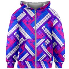 Pop Art Mosaic Kids  Zipper Hoodie Without Drawstring by essentialimage365