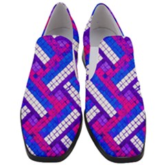 Pop Art Mosaic Women Slip On Heel Loafers by essentialimage365