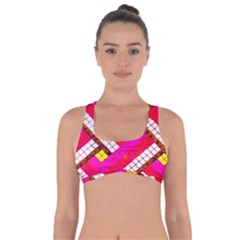 Pop Art Mosaic Got No Strings Sports Bra by essentialimage365