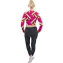 Pop Art Mosaic Long Sleeve Cropped Velvet Jacket View2