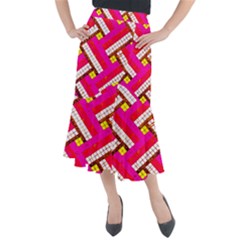 Pop Art Mosaic Midi Mermaid Skirt by essentialimage365