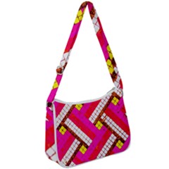 Pop Art Mosaic Zip Up Shoulder Bag by essentialimage365