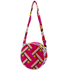 Pop Art Mosaic Crossbody Circle Bag by essentialimage365