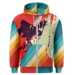 Abstract Colorful Pattern Men s Zipper Hoodie by AlphaOmega