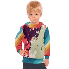 Abstract Colorful Pattern Kids  Hooded Pullover by AlphaOmega