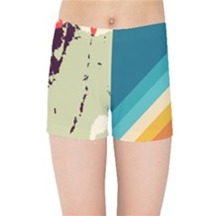 Abstract Colorful Pattern Kids  Sports Shorts by AlphaOmega