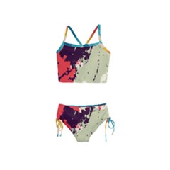 Abstract Colorful Pattern Girls  Tankini Swimsuit by AlphaOmega