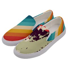 Abstract Colorful Pattern Men s Canvas Slip Ons