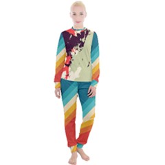 Abstract Colorful Pattern Women s Lounge Set by AlphaOmega