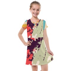 Abstract Colorful Pattern Kids  Cross Web Dress by AlphaOmega