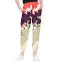 Abstract Colorful Pattern Tapered Pants View1