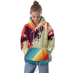 Abstract Colorful Pattern Kids  Oversized Hoodie