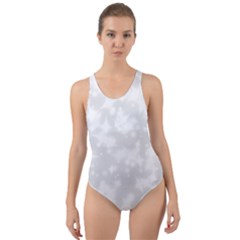 Rose White Cut-out Back One Piece Swimsuit