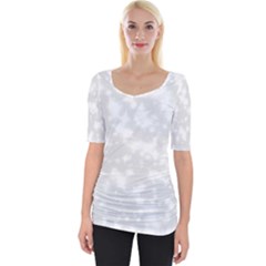 Rose White Wide Neckline Tee