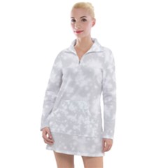 Rose White Women s Long Sleeve Casual Dress