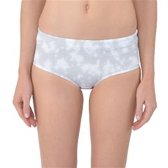 Rose White Mid-waist Bikini Bottoms