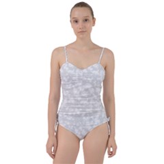 Rose White Sweetheart Tankini Set