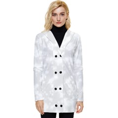 Rose White Button Up Hooded Coat 