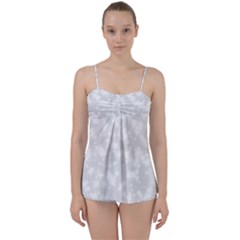 Rose White Babydoll Tankini Set