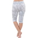 Rose White Lightweight Velour Cropped Yoga Leggings View4