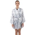 Rose White Long Sleeve Satin Kimono View1