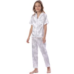 Rose White Kids  Satin Short Sleeve Pajamas Set