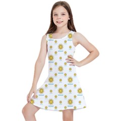 Uruguay Symbol Motif Pattern Kids  Lightweight Sleeveless Dress