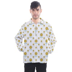 Uruguay Symbol Motif Pattern Men s Half Zip Pullover by dflcprintsclothing