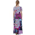 Pink Purple Aesthetic High Waist Short Sleeve Maxi Dress View2