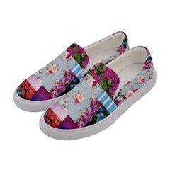 Pink Purple Aesthetic Women s Canvas Slip Ons by designsbymallika