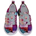 Pink Purple Aesthetic Kids  Velcro No Lace Shoes View1