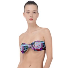 Pink Purple Aesthetic Classic Bandeau Bikini Top  by designsbymallika