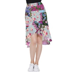 Pink Purple Aesthetic Frill Hi Low Chiffon Skirt