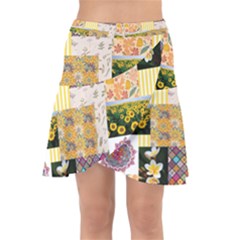 Yellow Aesthetics Wrap Front Skirt