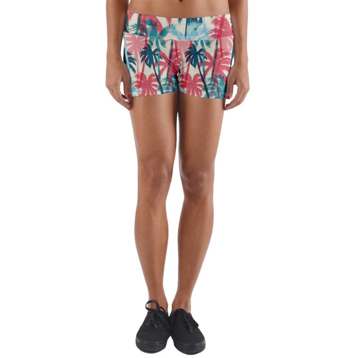 tropical love Yoga Shorts