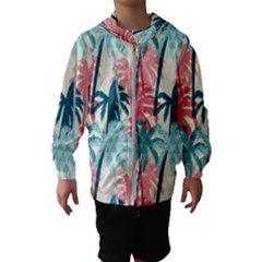 Tropical Love Kids  Hooded Windbreaker by designsbymallika