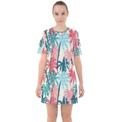 Tropical Love Sixties Short Sleeve Mini Dress by designsbymallika