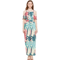 Tropical Love Draped Sleeveless Chiffon Jumpsuit