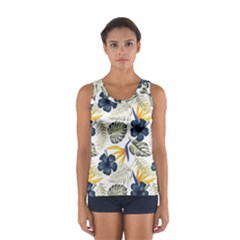 Tropical Blue Love Sport Tank Top  by designsbymallika