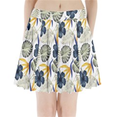 Tropical Blue Love Pleated Mini Skirt by designsbymallika