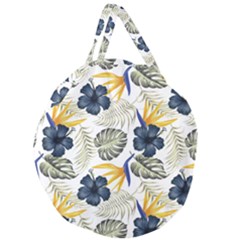 Tropical Blue Love Giant Round Zipper Tote by designsbymallika