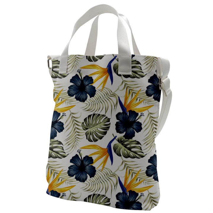 Tropical Blue Love Canvas Messenger Bag