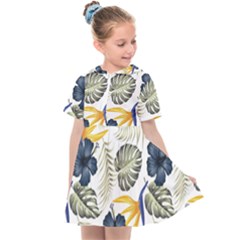 Tropical Blue Love Kids  Sailor Dress by designsbymallika