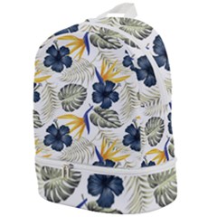 Tropical Blue Love Zip Bottom Backpack by designsbymallika