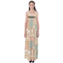 Off White Minimal Art Empire Waist Maxi Dress View1