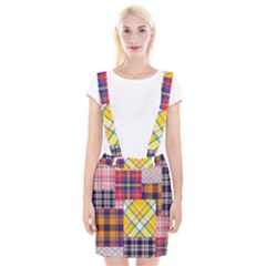 Checks Pattern Braces Suspender Skirt by designsbymallika