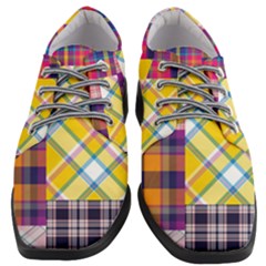 Checks Pattern Women Heeled Oxford Shoes